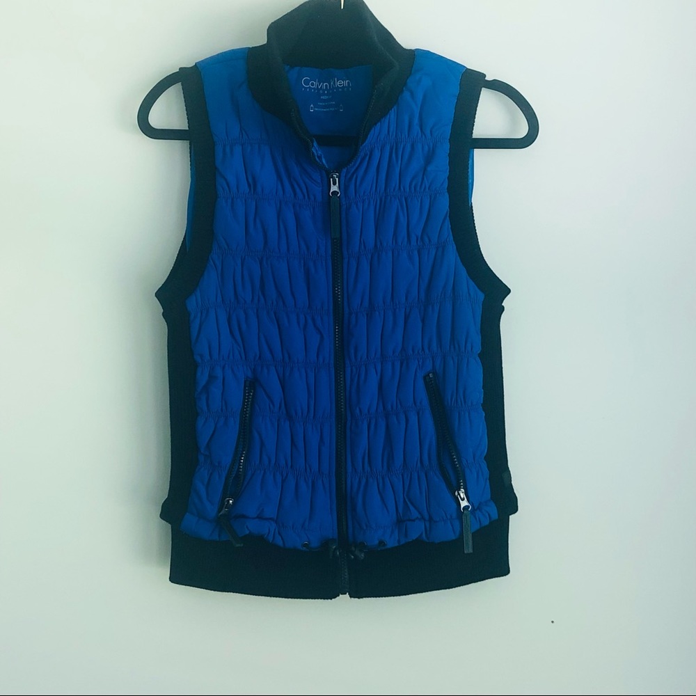 Calvin Klein cobalt blue and black vest